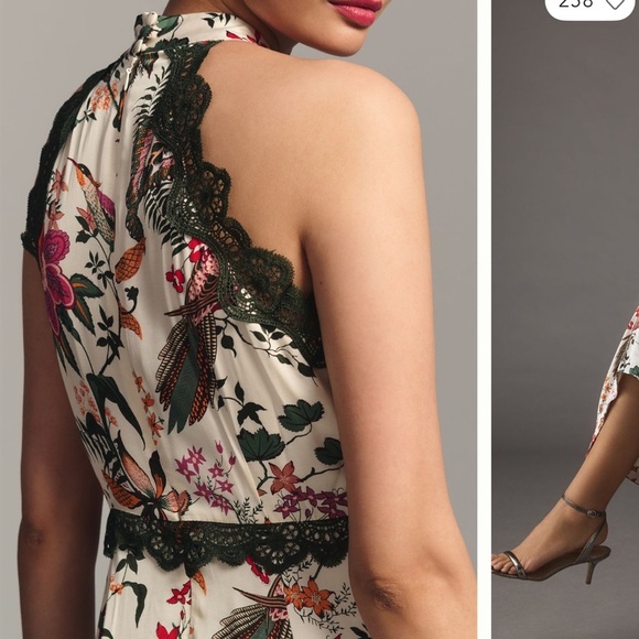 By Anthropologie Lace-Trim A-Line Dress - Picture 2 of 6